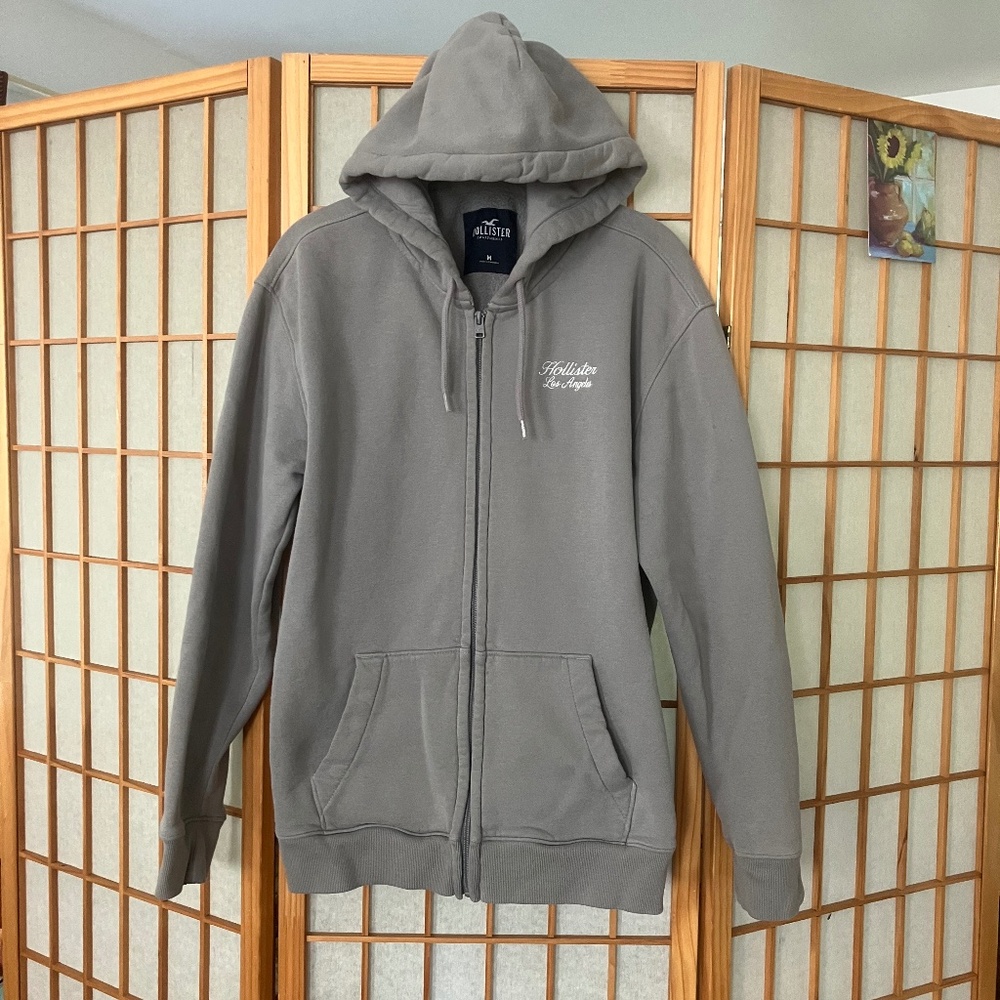 CALLOUT CLEAR OUT! Hollister M Gray Zippered Hoodie Sweatshirt